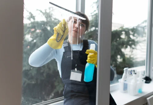 Nettoyage de vitres intérieures et extérieures à Brûlon
